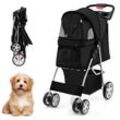 COSTWAY Hundewagen Haustiere Buggy bis 15kg