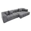 riess-ambiente Ecksofa ZERO GRAVITY - 305cm grau Webstoff Ottomane rechts Bigsofa Couch XXL Modern