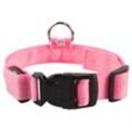 Wiederaufladbares und wasserdichtes Hunde-Lichthalsband, Sicherheits-LED-Hundehalsband mit verstellbarem Gürtel für (Rosa, M)