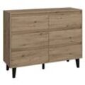 Vicco - Sideboard Bahia, Braun, 120 x 92 cm mit 6 Schubladen