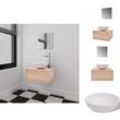 Vidaxl - Badezimmermöbel-Sets - Living 3-tlg. Badmöbel und Waschbecken Set Beige - Beige