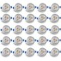 Swanew - Led Einbaustrahler 230V Deckenspots Led Spots 20pcs 3W Warmweiß Einbauspot für Wohnzimmer, Bad, Küche, Flur, Schlafzimmer