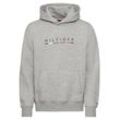 Hoodie TOMMY HILFIGER "HILFIGER NEW YORK HOODY" Gr. M, grau (light grau heather), Herren, Sweatware, Obermaterial: 63% Baumwolle, 37% Polyester, Sweatshirts, mit Kängurutasche