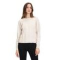 Strickpullover BETTY BARCLAY "Betty Barclay Feinstrickpullover mit Struktur" Gr. 42, beige, Damen, Strick, Obermaterial: 43% Viskose, 39% Polyester, 18% Polyamid., Pullover, Struktur