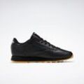 Sneaker REEBOK CLASSIC "Classic Leather", Gr. 37, schwarz (schwarz, gum), Leder, sportlich, Schuhe