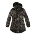 Parka BRANDIT "Brandit Damen Ladies Marsh Lake Parka" Gr. 4XL, grün (schwarzcamo), Damen, 80% Polyester, 20% Baumwolle, unifarben, Jacken