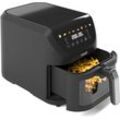 PRINCESS Heissluftfritteuse "182258 SlimFry Airfryer", 8 L, platzsparendes Design, fettfreie Kochtechn., 8 Progr., 55dB leise, Fritteusen, schwarzB:26,7cm H:29,4cm T:46,5cm