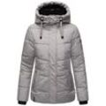 Steppjacke NAVAHOO "Sag ja XIV" Gr. L (40), grau Damen Jacken Warme gesteppte Winterjacke mit Kapuze