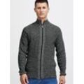 Solid Strickjacke Herren Baumwolle meliert, grau