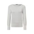 zero Strickpullover Damen Viskose meliert, silber