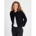 zero Blazer Damen Baumwolle, schwarz