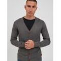 BLEND Cardigan Herren Baumwolle, grau