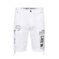 Camp David Cargoshorts Herren Baumwolle bedruckt, weiß