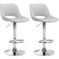 CLP 2er Set Barhocker Camden I Samt-Bezug