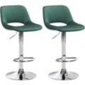CLP 2er Set Barhocker Camden I Samt-Bezug