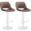 CLP 2er Set Barhocker Camden I Samt-Bezug