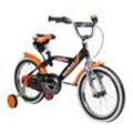 Hi5 Rebel 16 Zoll Kinderfahrrad Fahrrad 105 - 120 cm ab 4 Jahre Mädchen Jungen schwarz/orange