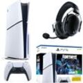 Sony Playstation 5 Slim Disc-Edition Fortnite Cobalt Star Bundle + Razer BlackShark V2 Pro Gaming-Headset, Schwarz