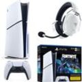 Sony Playstation 5 Slim Digital-Edition Fortnite Cobalt Star Bundle + Razer BlackShark V2 Pro Gaming-Headset, Weiß