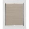 Plissee SUNLINES, beige (sand, silberfarben), B:48cm H:115cm, Obermaterial: 100% Polyester, Plissees, verspannt mit Simply-Fix Klemmträger, Wabenplissee