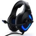 CSL USB Gaming Headset GHS-103 mit Mikrofon Kopfhörer für PC (Win XP/7/8/8.1/10), PS4/4 Pro