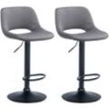 CLP 2er Set Barhocker Camden I Samt-Bezug