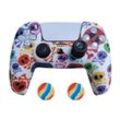 2 x Schutzhülle für Playstation 5 DualSense Controller Skin Silikon Schutz Motiv