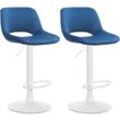 CLP 2er Set Barhocker Camden I Samt-Bezug