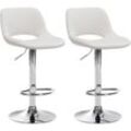 CLP 2er Set Barhocker Camden I Samt-Bezug