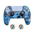 2 x Schutzhülle für Playstation 5 DualSense Controller Skin Silikon Schutz Motiv