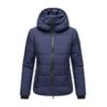 Steppjacke MARIKOO "Radaa" Gr. M, blau (navy) Damen Jacken Mit Hohem und gefüttertem Kragen