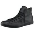 Sneaker CONVERSE "Chuck Taylor All Star Hi Monocrome Leather" Gr. 36,5, schwarz Schuhe