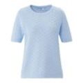 Rundhals-Pullover aus 100% SUPIMA®-Baumwolle Peter Hahn blau