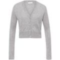 Strickjacke V-Ausschnitt include grau