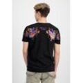 T-Shirt ALPHA INDUSTRIES "Alpha Industries Men - T-Shirts Dragon EMB T-Shirt", Herren, Gr. XS, schwarz, Obermaterial: 100% Baumwolle, Kurzarm, Shirts