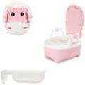 Kinder Töpfchen Kindertoilette Babytopf wc, Kinder Toilettensitz Toilettentrainer mit Griffe und Anti-Rutsch, für Kinder ab 1 jahr Rose - Vingo