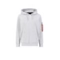 Hoodie ALPHA INDUSTRIES "Alpha Industries Men - Hoodies BP Camo Print" Gr. L, grau (pastel grau), Herren, Obermaterial: 80% Acryl, 20% Polyester, Sweatshirts