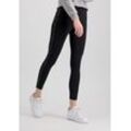 Leggings ALPHA INDUSTRIES "Alpha Industries Women - Leggings AI Stripe Leggings Women" Gr. S, Normalgrößen, schwarz, Damen, Shell: 80% Nylon, 20% Elastan, Hosen