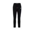 Jogginghose ALPHA INDUSTRIES "Alpha Industries Women - Jogger Basic Small Logo Wmn" Gr. S, Normalgrößen, schwarz Damen, Hosen