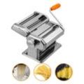 Hengda Nudelmaschine. Edelstahl Pasta Maker. 7 Einstellbare Dicke. Pastamaschine mit 2 Schneiden. für Spaghetti Lasagne Nudeln