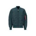 Bomberjacke ALPHA INDUSTRIES "Alpha Industries Men - Bomber Jackets MA-1 VF 59 Long", Herren, Gr. L, grün (force grün), Obermaterial: 100% Nylon, Futter: 100% Nylon, Füllung: 100% Polyester, Jacken