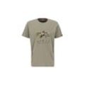 T-Shirt ALPHA INDUSTRIES "Alpha Industries Men - T-Shirts Camo Puff Print T" Gr. L, grün (olive), Herren, Shell Fabric: 100% Cotton, Shirts