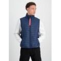 Blouson ALPHA INDUSTRIES "Alpha Industries Men - Vests Puffer Vest Ultra LW", Herren, Gr. L, blau (ultra navy), Obermaterial: 100% Polyester, Futter: 100% Polyester, Füllung: 100% Polyester, Jacken