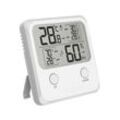 Innenthermometer/Hygrometer, elektronische digitale Temperatur- und Luftfeuchtigkeit, ℃/℉ umschaltbar, Max/Min-Speicher, Anzeige der Komfortstufe, 3