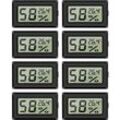 8er-Pack Mini-Hygrometer-Thermometer, digitaler Innen-Luftfeuchtigkeitsmesser-Monitor mit Temperatursensor für Gewächshausautos, Heimbüro, Celsius