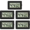 Mini-Digital-LCD-Thermometer-Hygrometer, digitale Thermo-Hygrometer-Anzeige für Küche, Büro, Zuhause, Humidore, Reptilien-Inkubatoren (5 Stück,