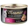 Miamor Feine Filets in Jelly Huhn und Reis 100g Dose 24x100g