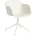 Fiber Armchair, swivel base, natural white / weiß