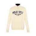 Polo Sylt Sweatshirt Herren Baumwolle bedruckt, vanille