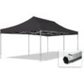 Toolport - 4x8 m Faltpavillon professional Alu 50mm, schwarz - schwarz